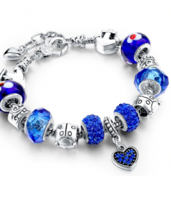 Crystal Blue Women Glass Beads Bracelet