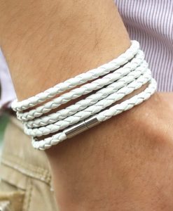 Free Shipping 5 Pcs Wrap Charm Men Bracelet